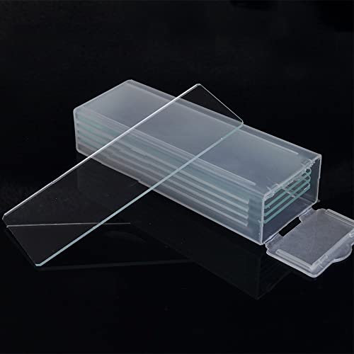 Aurorad 5Pcs 1mm Thickness Cavity Glass Coverslips Single Concave Microscope Glass Slides Reusable Laboratory Blank Sample Cover Glass