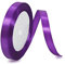 Satinbands Lila 10mm Breit, 23 Meters Weiss Geschenkband für Geschenkverpackungen, DIY-Basteleien, Blumensträuße, Nähprojekte, Schleifenherstellung, Geburtstags- und Hochzeitsdekorationen