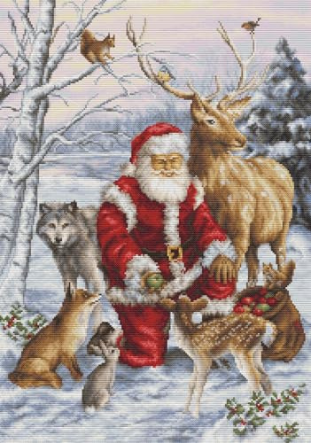 Luca-S Cross Stitch Kit, Gold COllection, The Forest Friends, BU5022