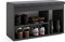 KOMTO Schuhbank mit Sitzfläche - Schuhregal Bank mit Stauraum Schwarz 80 x 48 x 32 cm Schuhschrank mit Sitzbank Flur Bank Garderobenbank Sofia