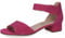 Caprice Damen Sandalen mit Absatz aus Leder mit Riemchen, Lila (Fuchsia Suede), 41 EU