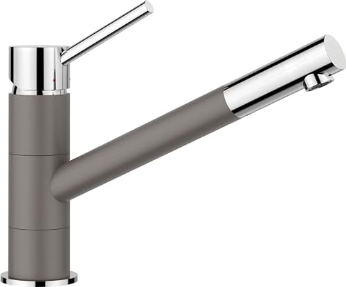 BLANCO KANO | Küchenarmatur in vulkangrau/chrom | Hochdruck | Rückflussverhinderer | Keramik Kartusche | Gesicherte Wasserqualität & wassersparend