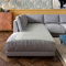 DEARTOWN Velvet L Shaped Couch Covers, Waterproof Non-Slip L Shaped Sofa Seat Covers, 40 x 50 Inch Light Gray (1 Piece)