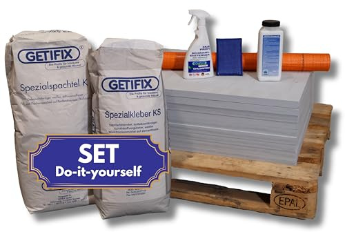 GETIFIX Klimaplatte-Set 25 mm für 25 m², feuchteregulierende Kalziumsilikatplatten, Dämmplatten, verbessert das Raumklima, Schimmelschutz
