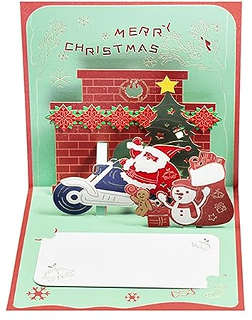 Weihnachtskarte für Kinder, Winterferien, Segen, Grußkarten, Umschlag, Neujahrs-Postkarte, Geschenkkarten, Weihnachten, Party, 3D-Karte, festliche Desktop-Dekoration, Geschenk, Merryschristmas