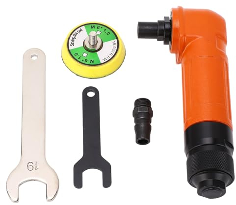 1/4 Air Angle Grinder, 2'' Air Die Grinder Pneumatic Grinder, 15000rpm 90 Degree Air right Angle Die Grinder Polisher Sander Tool Small Sandpaper Sanding Machine for Grinding, Polishing, Milling