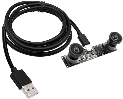 SVPRO 1200P 60fps Global Shutter USB Kamera Doppelobjektiv M12 3D Stereo Wide Angle für Windows, Linux, Android, MacOS, Raspberry Pi