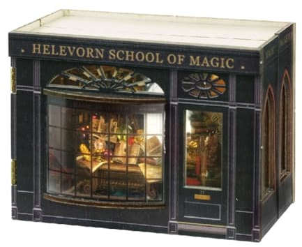 Vereen DIY Book Nook Kit mit 3D-Puzzle-Modellbau, Bücherregal Aus, Buchstütze, Spielzeug, Halloween, Geburtstagsgeschenk -110