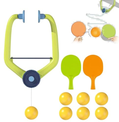 Door Ping Pong Game Over The Door, Doorway Ping Pong, Hanging Table Tennis Trainer Portable Set, Adjustable Doorway Game Pingpong Trainer, Door Jam Pingpong Starter Kit
