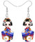 LONYOO Acrylic Cute Japanese Doll Earrings Dangle Drop Kawaii Japanese gifts for Womens Costume Jewellery (Multi)