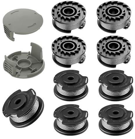MALNDTK Bobina di filo per decespugliatore Bosch EasyGrassCut 18, EasyGrassCut 23, EasyGrassCut 26, per bobina di filo F016800569, per tappo F016F05320 (9 bobine + 2 tappi)