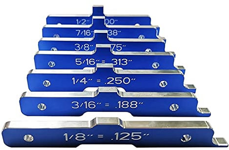 Industrielle Endmaße 7-teiliges Endmaß-Set, Aluminiumlegierungs-Höhenmessgeräte-Set, Einrichtungsstangen, Präzisions-Fräsertisch, Einrichtungsstangen, Test-Gage-Block für Oberfräsen- und Tischkreissäg