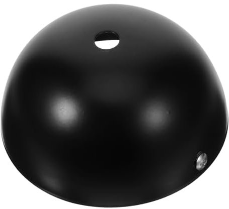 Homoyoyo Rosace De Plafond Demi-cylindre Noir 100 Mm En Fer, Kit De Fixation Pour Luminaire Suspendu, Plaque De Rosace Vis D'installation, Cache-lustre Polyvalent Pour Maison Et Bureau
