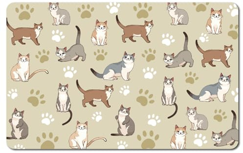 CREATCABIN 4 Stück Bunte Katzen Kartenaufkleber Debitkarten Skin Aufkleber Kreditkarten Skin Für Transportkarten Schlüsselkarten Bankkarten Dünne wasserdichte Matte Kratzfeste PVC Folie Mit Chip