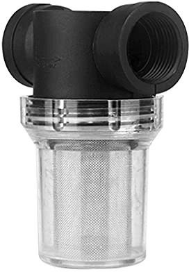High Flow Inline Water Filter - 1/2, 3/4, 1 Mesh Strainer for Pump, Irrigation, and Gardening - Durable Stainless Steel with Transparent PC Cover(3l4 inch)