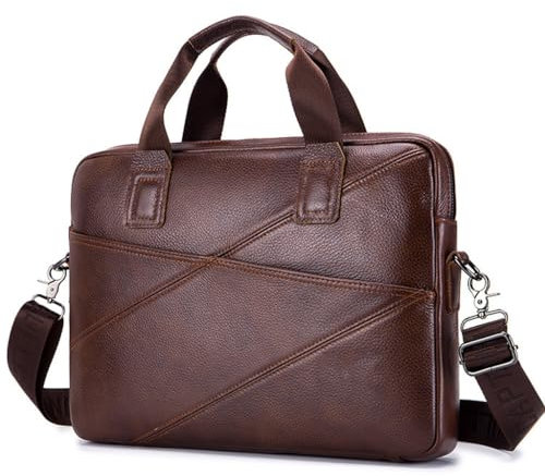 Maletín for Hombre, Bolso de Ordenador de Negocios Vintage, Mensajero S, Hombro for Hombre, Cartero, Manos Masculinas