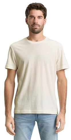 TOM TAILOR Herren Basic T-Shirt mit Stickerei