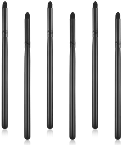 6 Stück Schwamm Augenpinsel Lidschatten Pinsel Set, Damen Lidschattenapplikator Wiederverwendbar Waschbar Lidschatten-Makeup-Applikator-Tool für Frauen Highlighter Lippencreme