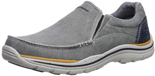 Skechers Expected Avillo Relaxed-Fit Slip-On Loafer Mocasines para Hombre, Azul, 43 EU