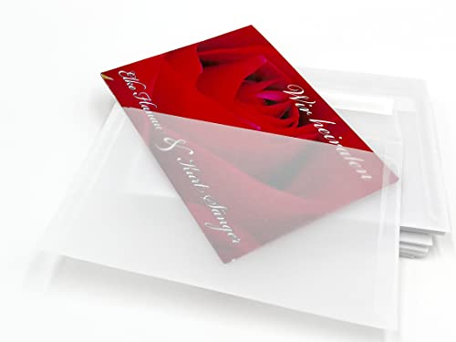 umschlag-discount – transparente Briefumschläge aus Pergamin-Papier für Infoschreiben, Gutscheine, Einladungen & Co – 100 Stück selbstklebende Briefkuverts mit den Maßen 162 x 114 mm (DIN C6)