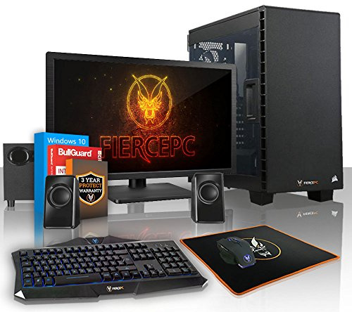 Fierce VIPER High-End Gaming PC - 3.9GHz 6-Core AMD Ryzen 5 2600, 240GB SSD, 1TB HDD, 16GB, RTX 2080 Super 8GB, Win 10, tastiera (Italian), Mouse, 24 pollici Monitor, Altoparlanti 403803