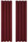 Deconovo Ring Top Curtains Thermal Eyelet Curtains Thermal Insulated Blackout Curtains for Bedroom 52x 84 Red 1 PAIR