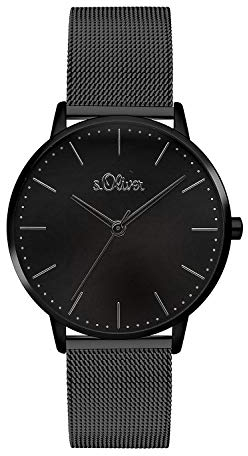 s.Oliver DamenArmbanduhr Analog Quarz Edelstahl SO-3447-MQ