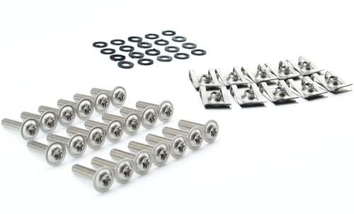 Sego Schrauben passend für BMW Verkleidung Torx Clipse Klemmen in Edelstahl M6x20mm