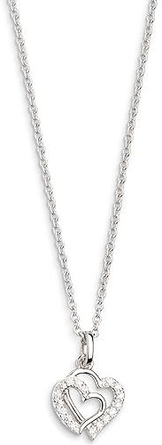 XENOX® LOVE STORY Halskette - Damen Halskette aus hochwertigem 925/- Sterlingsilber mit Herz-Anhänger | XS3418K