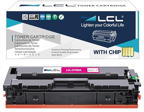 LCL Kompatibel 201A CF403A (1Stück Magenta) Toner Kompatibel für HP Color Laserjet Pro M252 M252dw M252n MFP M274 M274n M277 M277dw M277n MFP-M277c6