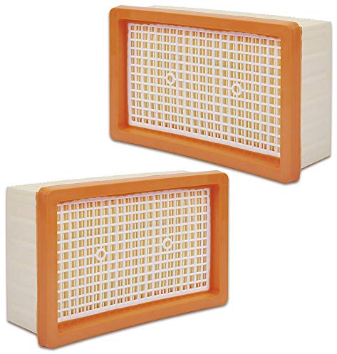 KEEPOW 2 Pack Filter Replacement Compatible with for Karcher WD4 WD5 WD6 MV4 MV5 MV6 Wet & Dry Vacuum Cleaner – Flat Pleated Hoover Filter Accessories, Easy Install, Durable, High Filtration