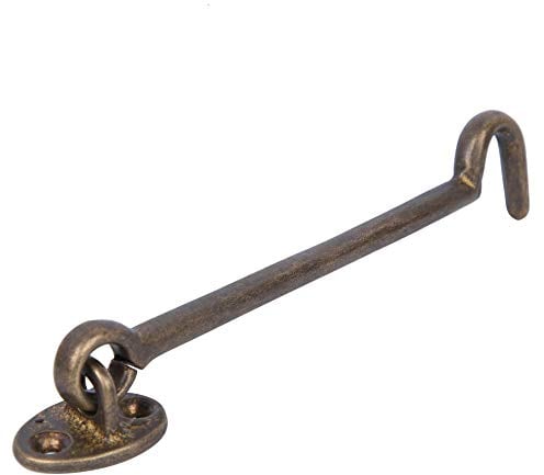 Kabinenhaken aus Edelstahl, antiker Messingriegel für Schiebetüren, Hintertüren, Schranktüren (Bronze)