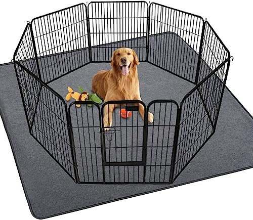 ULIGOTA Extra Large Washable Dog Pee Pad 182x182cm Non-Slip Pet Playpen Mat Waterproof Reusable Floor Mat for Puppy/Senior Dog Whelping Incontinence Housebreaking