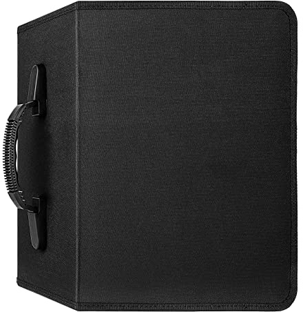 Trintion Disc Carry Case 400 CD Holder Case Bag CD Storage Wallet Protector | CD DVD Bag Large Storage CD DVD Folders Sleeves Carry Case(Black)