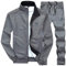 LBL Track Suits for Men Set Hoodie and Joggers Set Long Sleeve Warm Sports Suits Dark Grey S