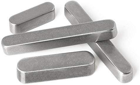 Pin de llave plana redondeado tipo A de acero inoxidable 304, pin de llave cuadrada, M3M4M5M6M10M12-M4 * 8 * 200 piezas