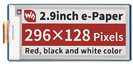 2.9inch E-Paper E-Ink Display Module (B) Hat For Raspberry Pi Pico, 296×128 Pixels,SPI Interface, Red/Black/White Three Color, Directly Plug