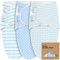 KeaBabies 3-Pack Bio Swaddle Schlafsack Baby - Pucksack Baby 0-3 monate für Neugeborene, Weich und Gemütlich Pucktuch Säuglinge fur Mädchen, Jungen, Babyschlafsack Neugeborene,Atmungsaktiv(Storm)