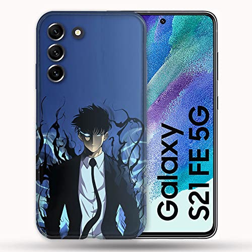 Cokitec Schutzhülle für Samsung Galaxy S21 FE / S21FE Manga Solo Leveling Sung Blau