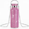 Bling Diamond - Botella térmica con purpurina, botella de agua recargable de acero inoxidable con cadena para mujer (500 ml, rosa)