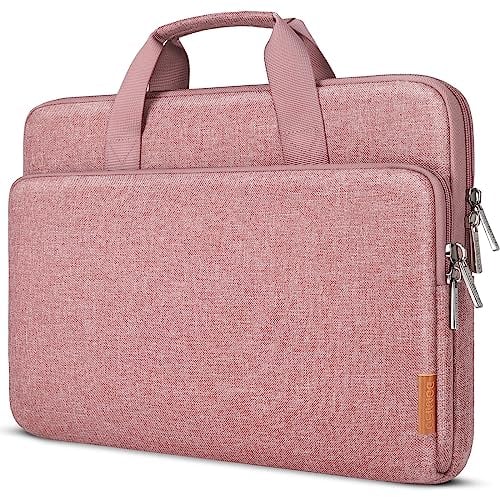 DOMISO 17 Zoll Wasserdicht Laptop Tasche Sleeve Case Notebook Hülle Schutzhülle für 17.3 HP Envy Pavilion 17/Alienware/Dell/ROG Strix GL702VS/MSI GS73VR Stealth Pro/ideapad,Rosa