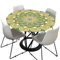 Morbuy Rund Tischdecke Elastisch, Lotuseffekt Tischdecke Abwaschbar Tischdecken Mandala Drucken Gartentischdecke Indoor Outdoor Tischtuch (Durchmesser 110cm,Gelb)