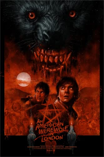 AN AMERICAN WEREWOLF IN LONDON 1981 8 MAXI Poster on Canvas - Filmkunstposter in verschiedenen Größen für Wohn- oder Schlafzimmerideen. Randlose Kultfilmbilder, klassische ikonische 70er, 80er, 90er