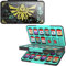 THELIFELICIOUS Switch Game Card Aufbewahrungsbox für Nintendo Switch 2/OLED/Lite, Gradient Color Lining Spiele Kartenhalter mit 48 Game Cards Slots & 24 Micro SD Cards Slots