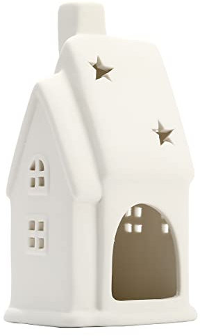 zweipappel Zweipappel Portacandele in ceramica LED bianco