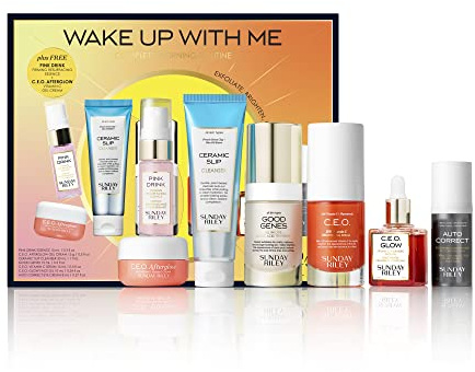 Sunday Riley Wake Up With Me Complete Brightening Morning Skincare Set