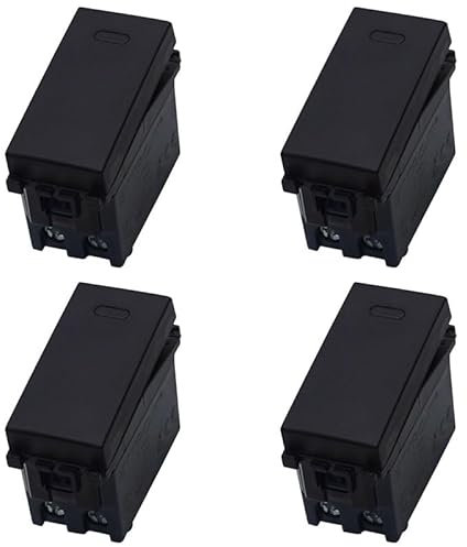 4 Pezzi Pulsante 10A, Compatibile Con Vimar Arke, Colore Nero