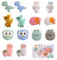SUNNYCLUE 1 scatola 14 pezzi Perline In Silicone Animale Perline Focali In Silicone Carino Sfuso Coniglio Pecora Rana Perline Grandi Gufo Perline Grosse In Gomma Colorata per Creazione di Gioielli Kit