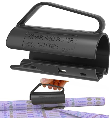 CLIUNT Geschenkpapier Schneider für Rollen,Geschenkpapier Schneider,Geschenkpapier Cutter,Roll Papier Schneidegerät,für Geschenkpapier,Weihnachten usw
