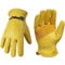 HANDLANDY Gants de jardinage pour homme et femme, gants de travail en cuir de vachette résistants et confortables, résistants et confortables, taille S